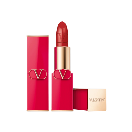 Valentino, Rosso, Satin Finish, Cream Lipstick, 205A, Refillable, 3.5 g