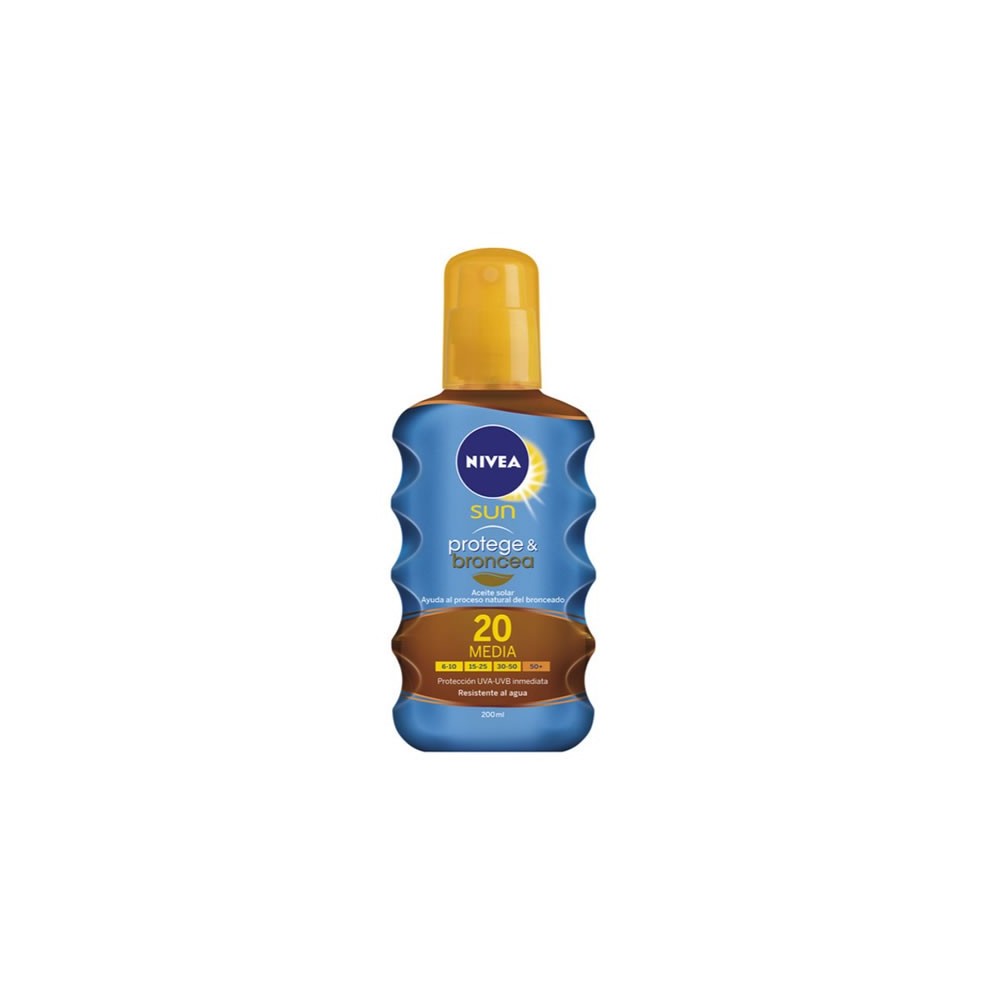 Nivea Sun Protect And Bronze Tan Activating Protecting Oil Spf20 200ml
