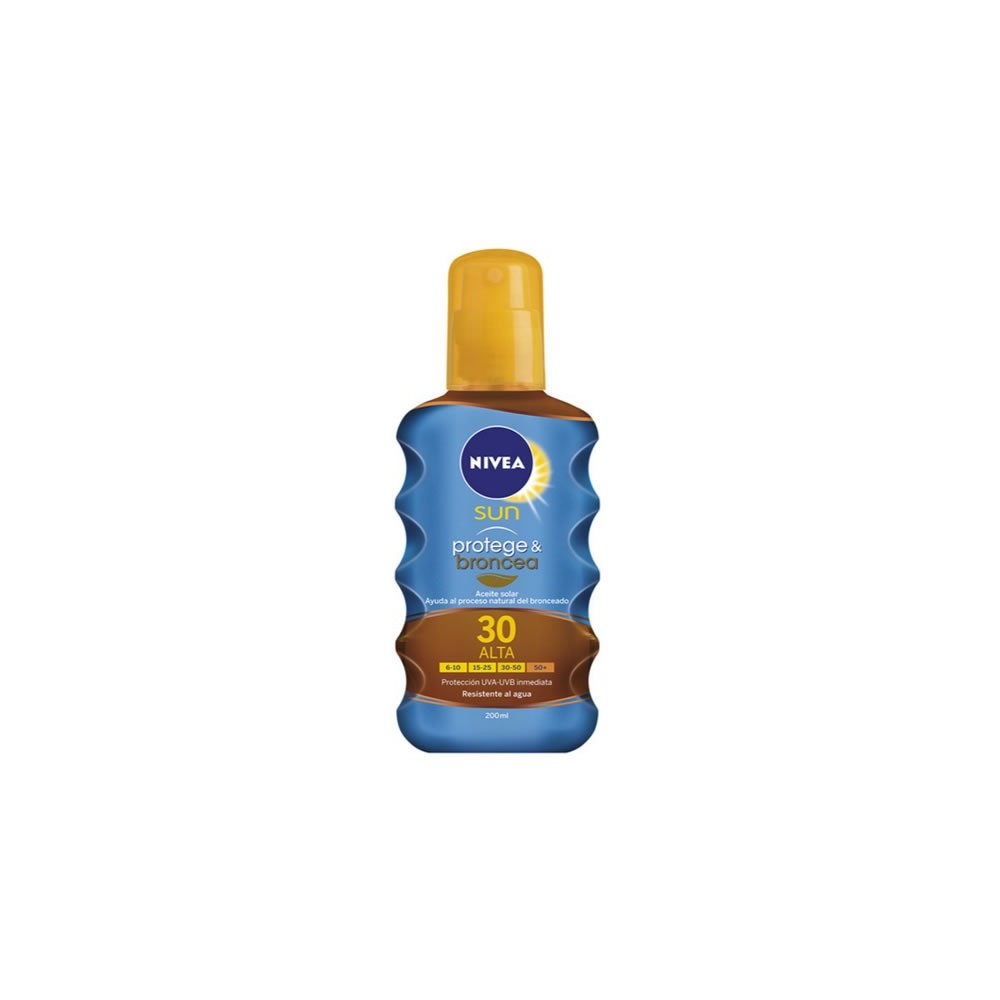 Nivea Sun Protect And Bronze Tan Activating Protecting Oil Spf30 200ml