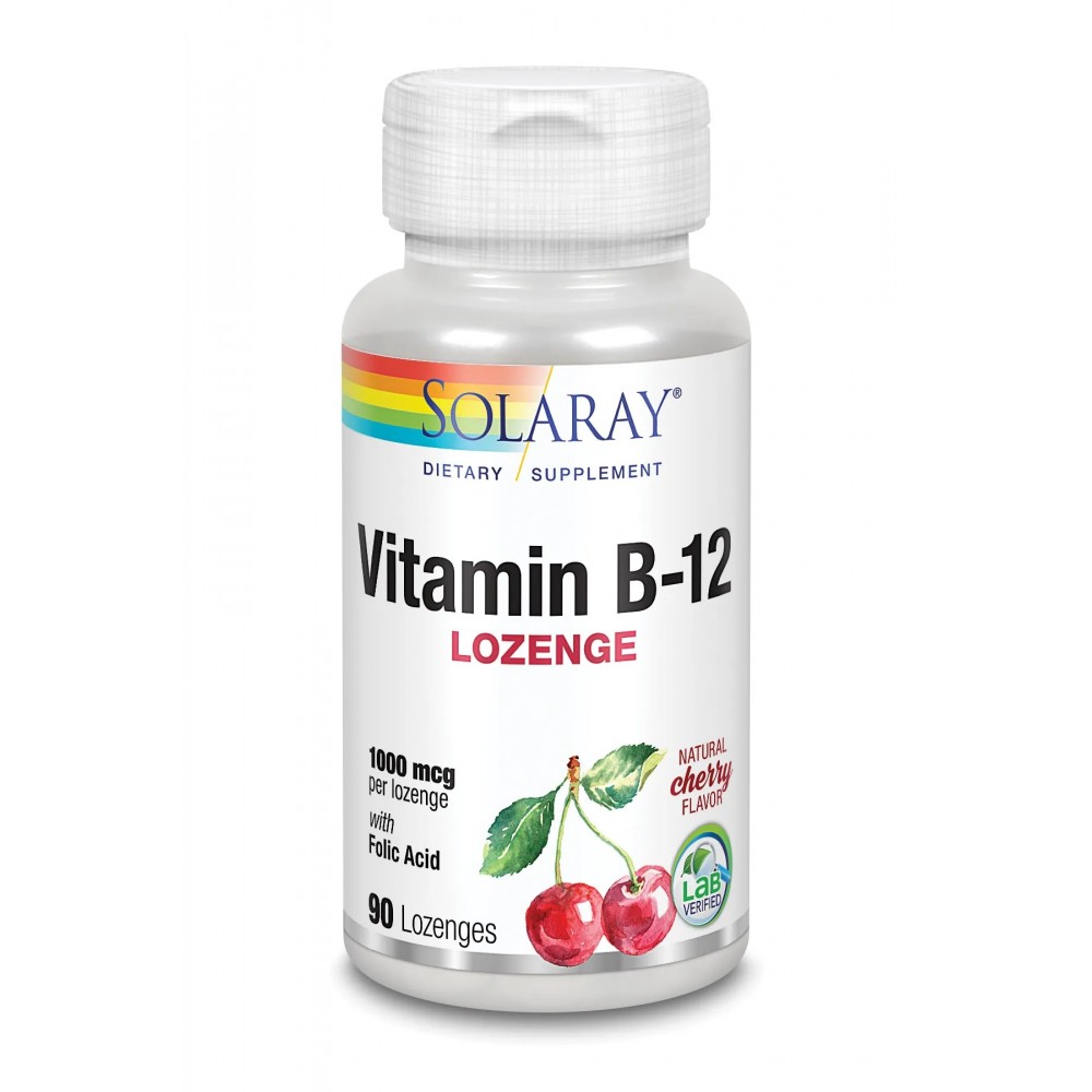 Solaray Vitamina B12 Acido Folico 1000 Mcg 90 Comp