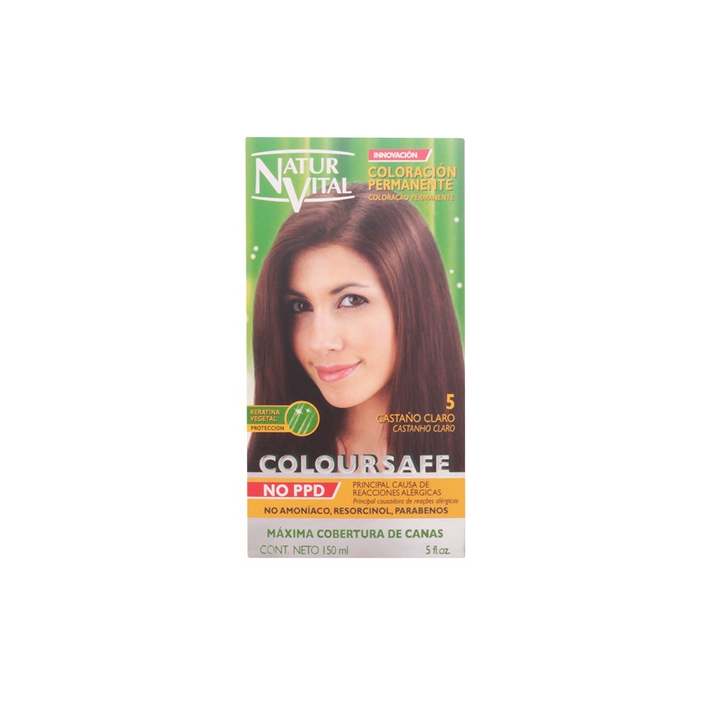 Naturaleza Y Vida Coloursafe Permanent Color 5 Light Brown 150ml Plaukų dažai