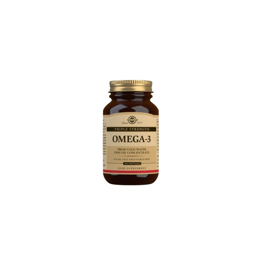 Omega-3, žuvų taukai SOLGAR  Triple Strength Omega-3 Softgels , 100 vnt.