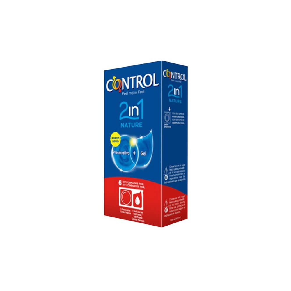 Control Duo Nature 2en1 Preservativo+Gel 6 Unidades