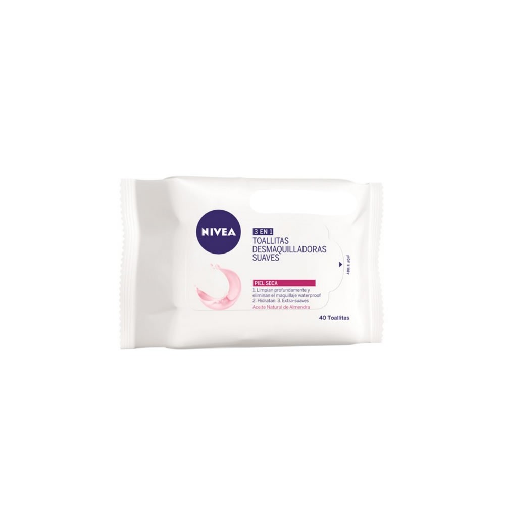 Nivea 3 En 1 Gentle Cleansing Wipes 40 Units