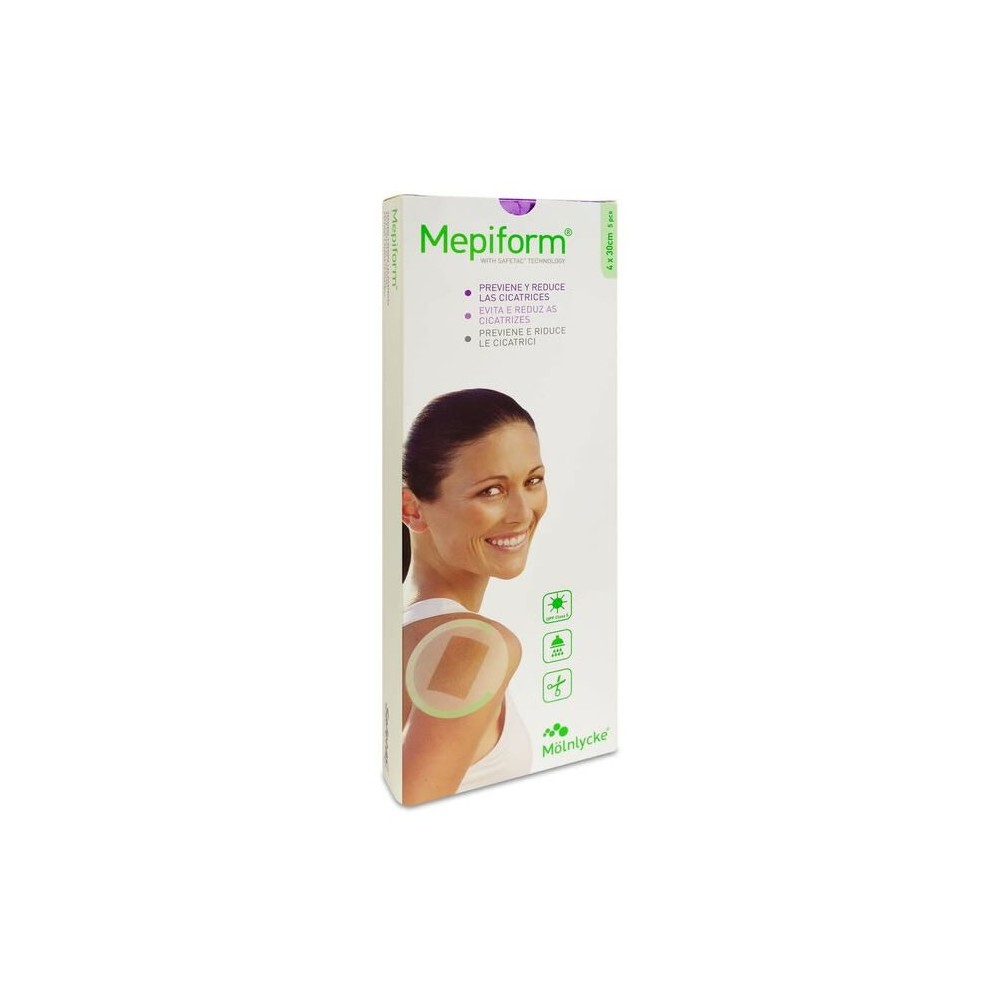 Mepiform Scar Reducer Silikono gelio pleistrai  4x30cm 5 Vnt.