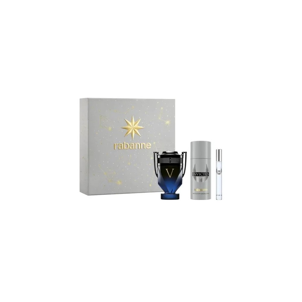 Rabanne Invictus Victory Elixir Eau De Perfume Spray 100ml Set 3 Pieces