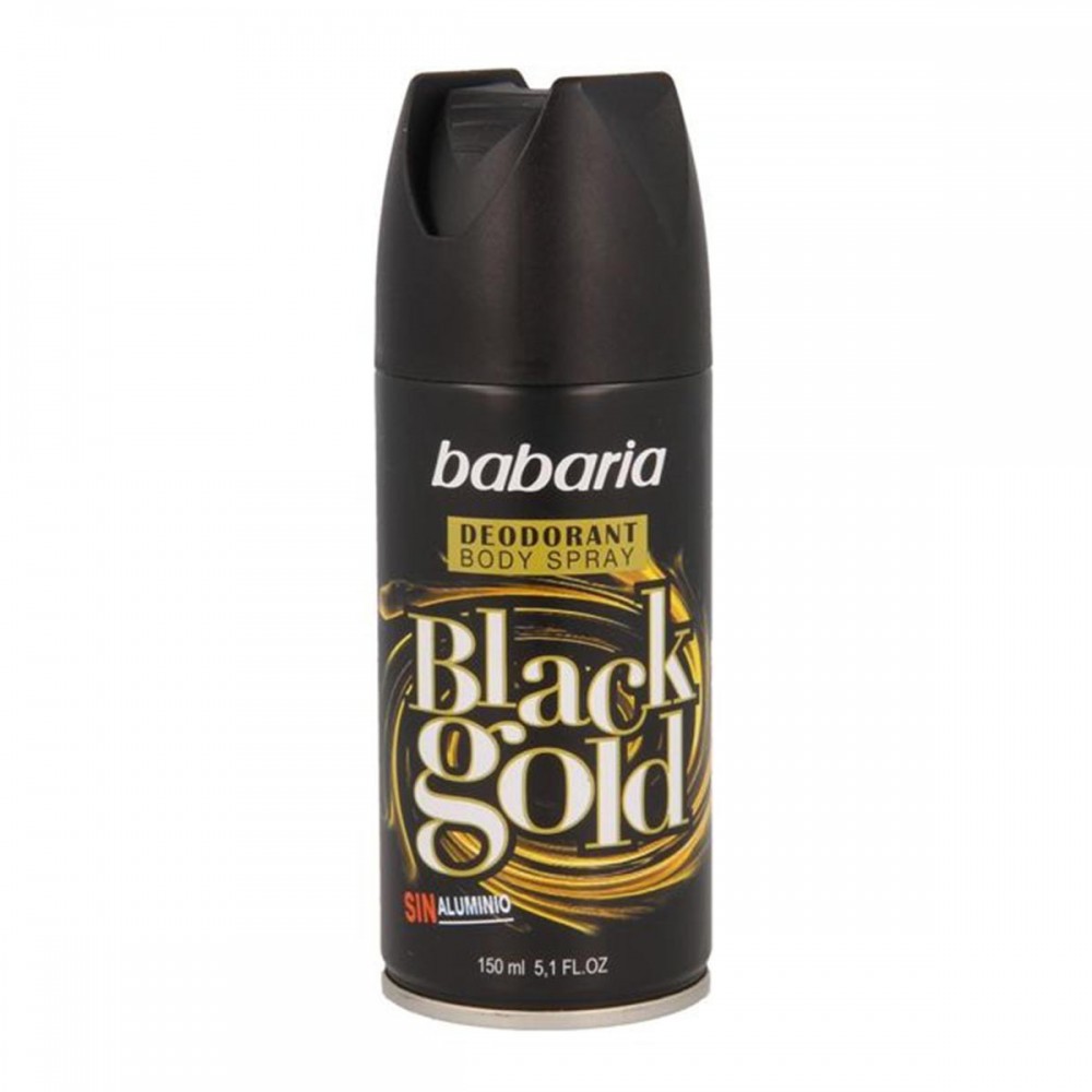 Babaria Black Gold dezodorantas purškiamas 150ml+50ml nemokamai