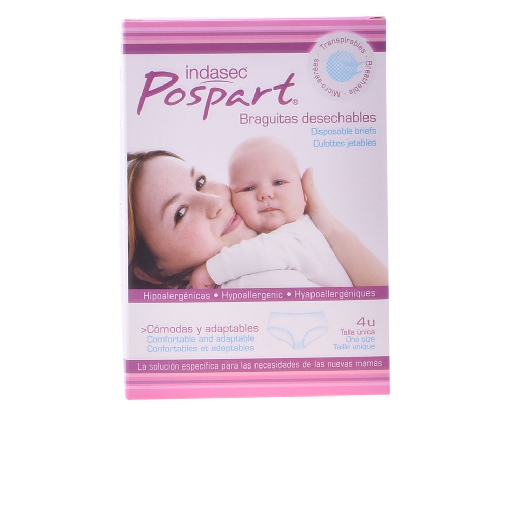 Indasec Pospart Single Size Disposable Panties 4 Units