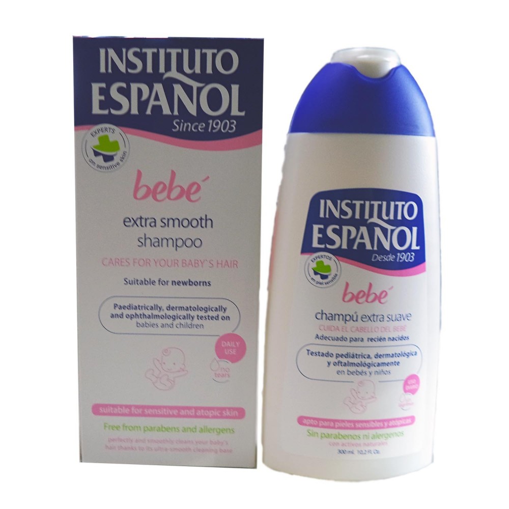 "Instituto Español" kūdikių šampūnas "Extra Soft" jautriai naujagimių odai be alergenų 300ml