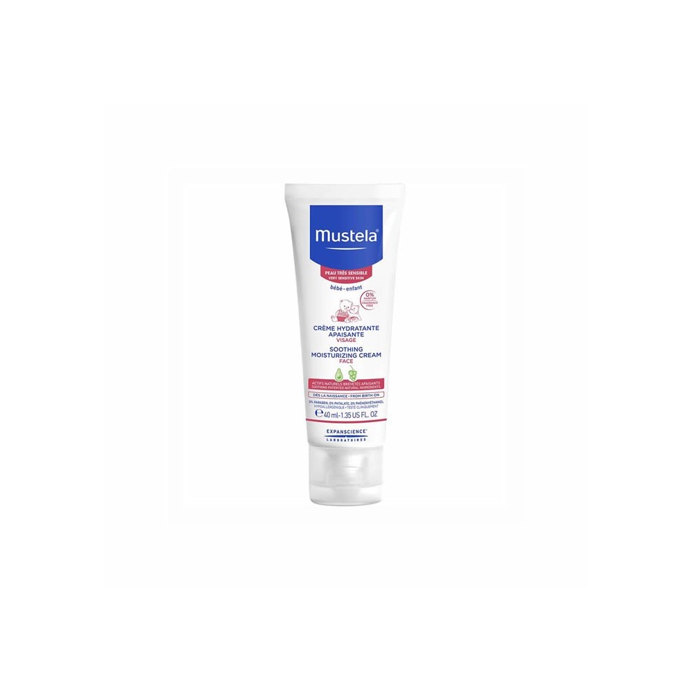 "Mustela" labai jautrios odos raminamasis drėkinamasis kremas 40ml