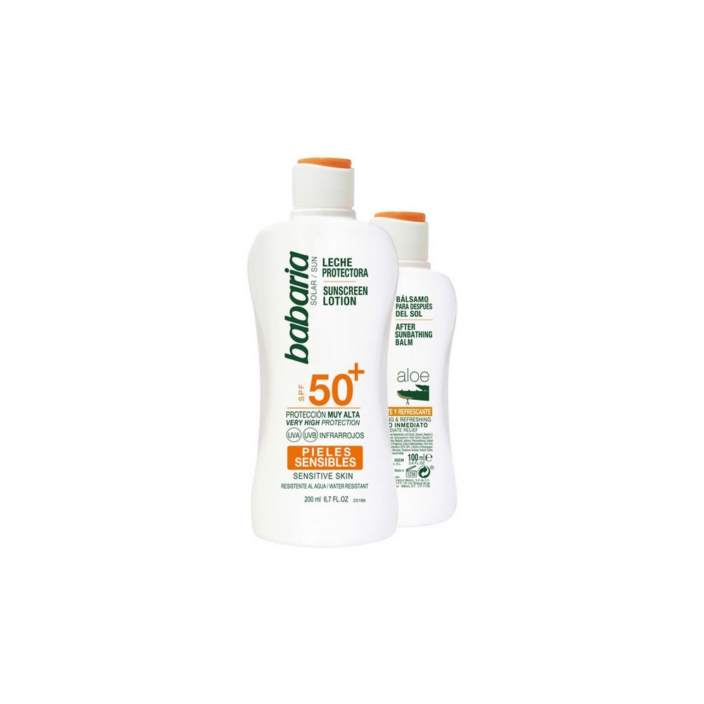 "Babaria Sun" apsauginis losjonas nuo saulės Spf50 Plus 200ml rinkinys 2 vnt