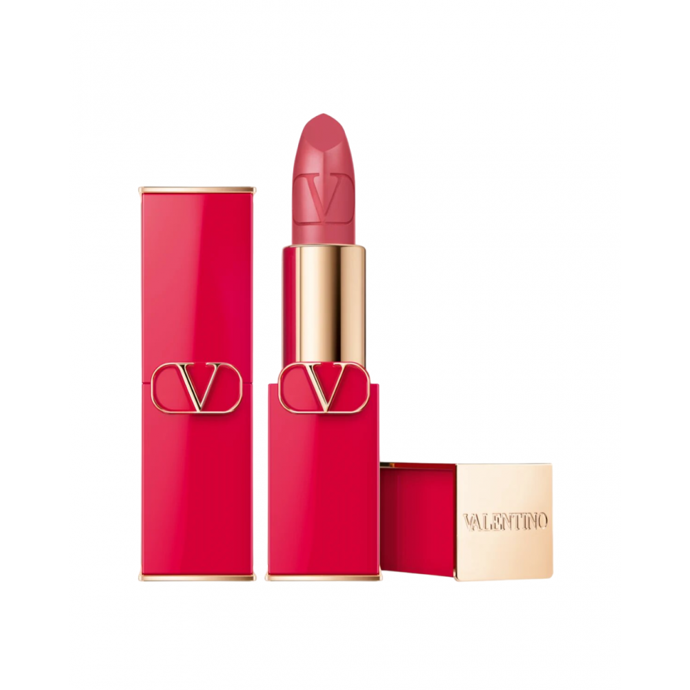 Valentino, Rosso, Satin Finish, Cream Lipstick, 104R, Refillable, 3.5 g