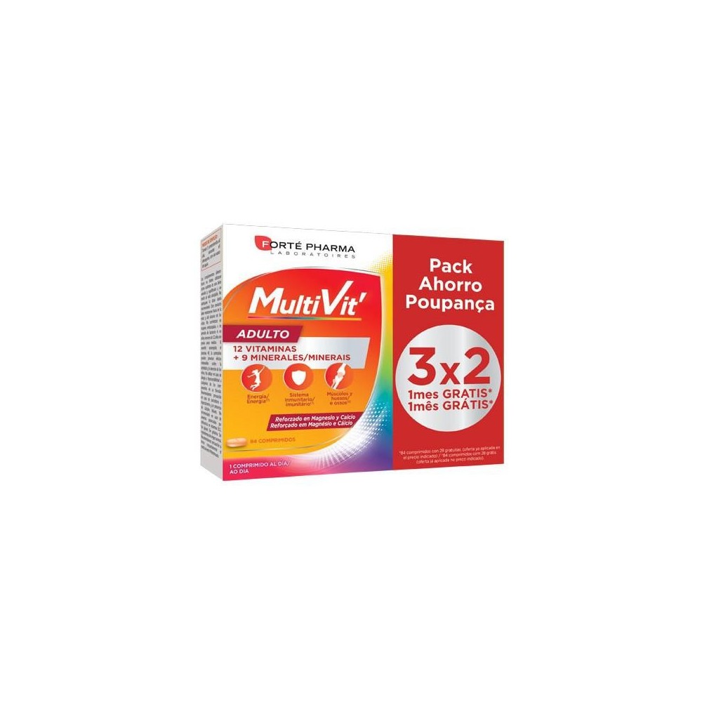 Forté Pharma Energy Multivit Adult 84 vnt suaugusiųjų multivitaminai