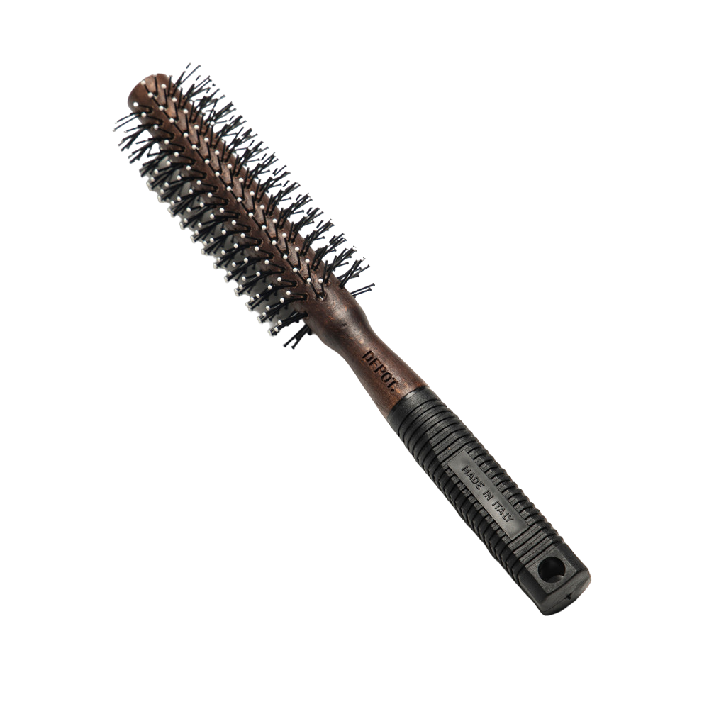 Depot, Accessories No. 724, Round, Hair Brush, Black/Brown, Size S, For Styling